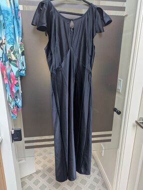 Satin Special Occassion Black Dress NWT